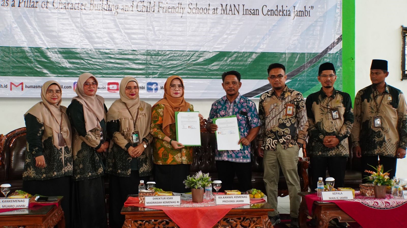 Komitmen Bersama MAN IC Jambi dan Dinas Sosial Muara Jambi  untuk Hak dan Perlindungan Anak