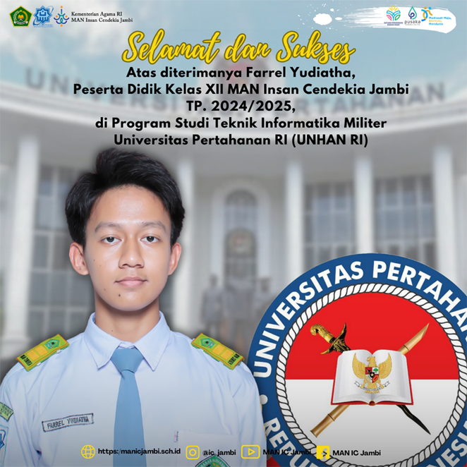 Farrel Yudiatha Tembus Teknik Informatika Militer Unhan, Wujudkan Mimpi Melalui Madrasah