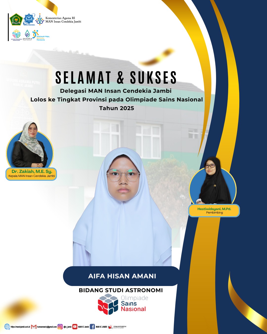 Astronomi Buka Jalan Prestasi, Aifa Hisan Amani Siap Melaju ke Tingkat OSN Provinsi Tahun 2025 