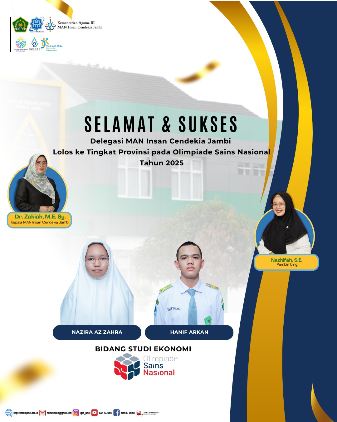 Ekonomi Ciptakan Prestasi, Nazira dan Hanif Siap Bertarung di OSN Tingkat Provinsi Tahun 2025