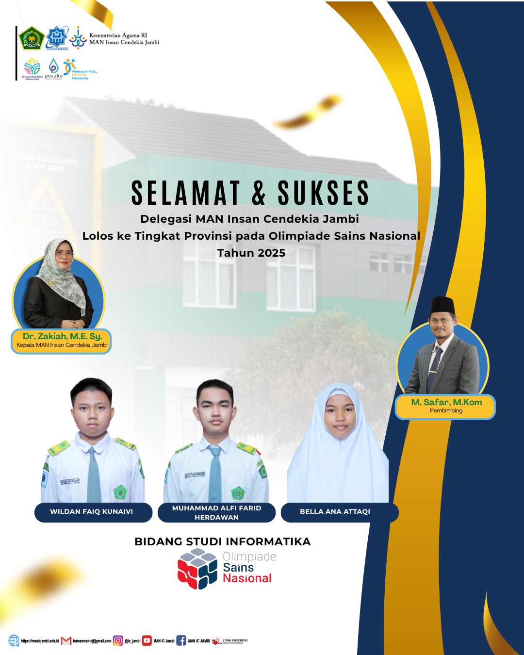 Tim Informatika MAN IC Jambi Tembus OSN Tingkat Provinsi Tahun 2025, Siap Hadapi Tantangan Lebih Tinggi