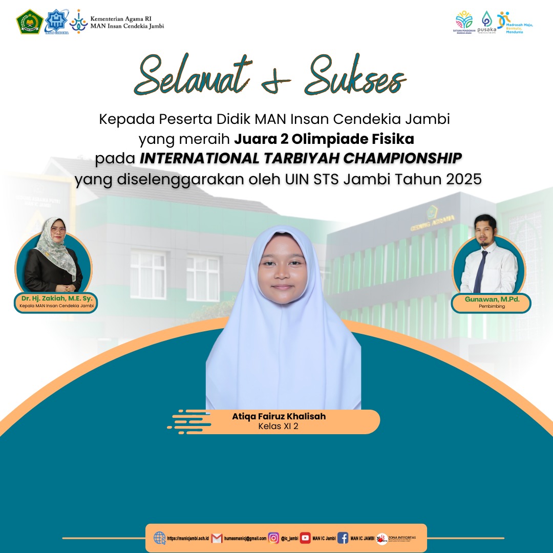 Atiqa Fairuz Khalisah Raih Juara Harapan 2 Olimpiade Fisika di International Tarbiyah Championship 2025