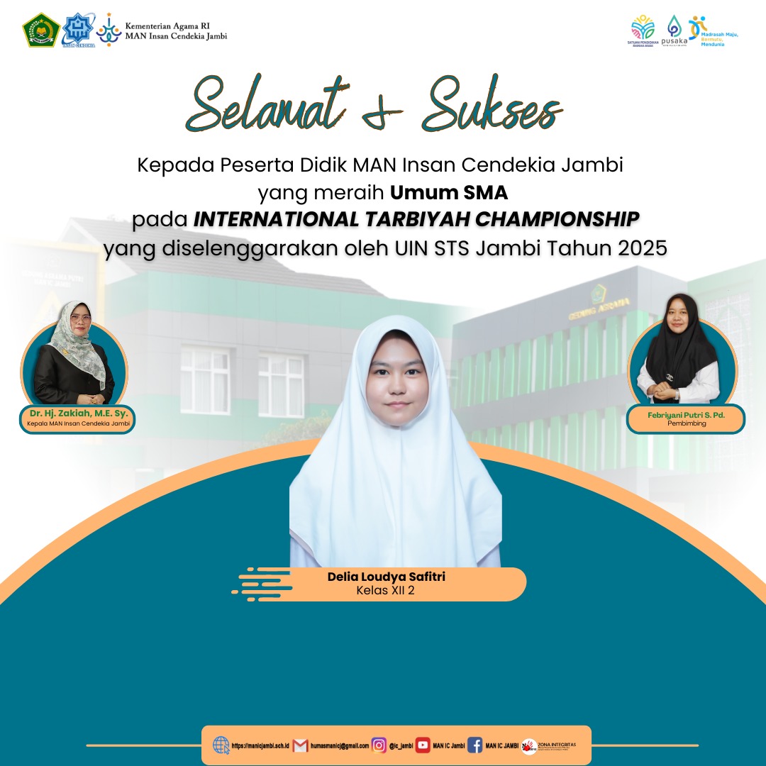 Delia Loudya Safitri Raih Juara Umum Olimpiade SMA/MA di International Tarbiyah Championship 2025