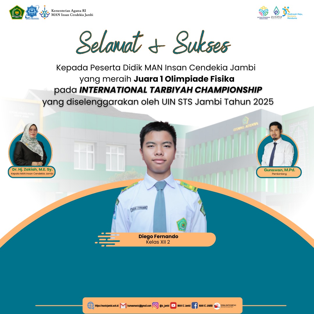 Diego Fernando Raih Juara 1 Olimpiade Fisika di International Tarbiyah Championship 2025