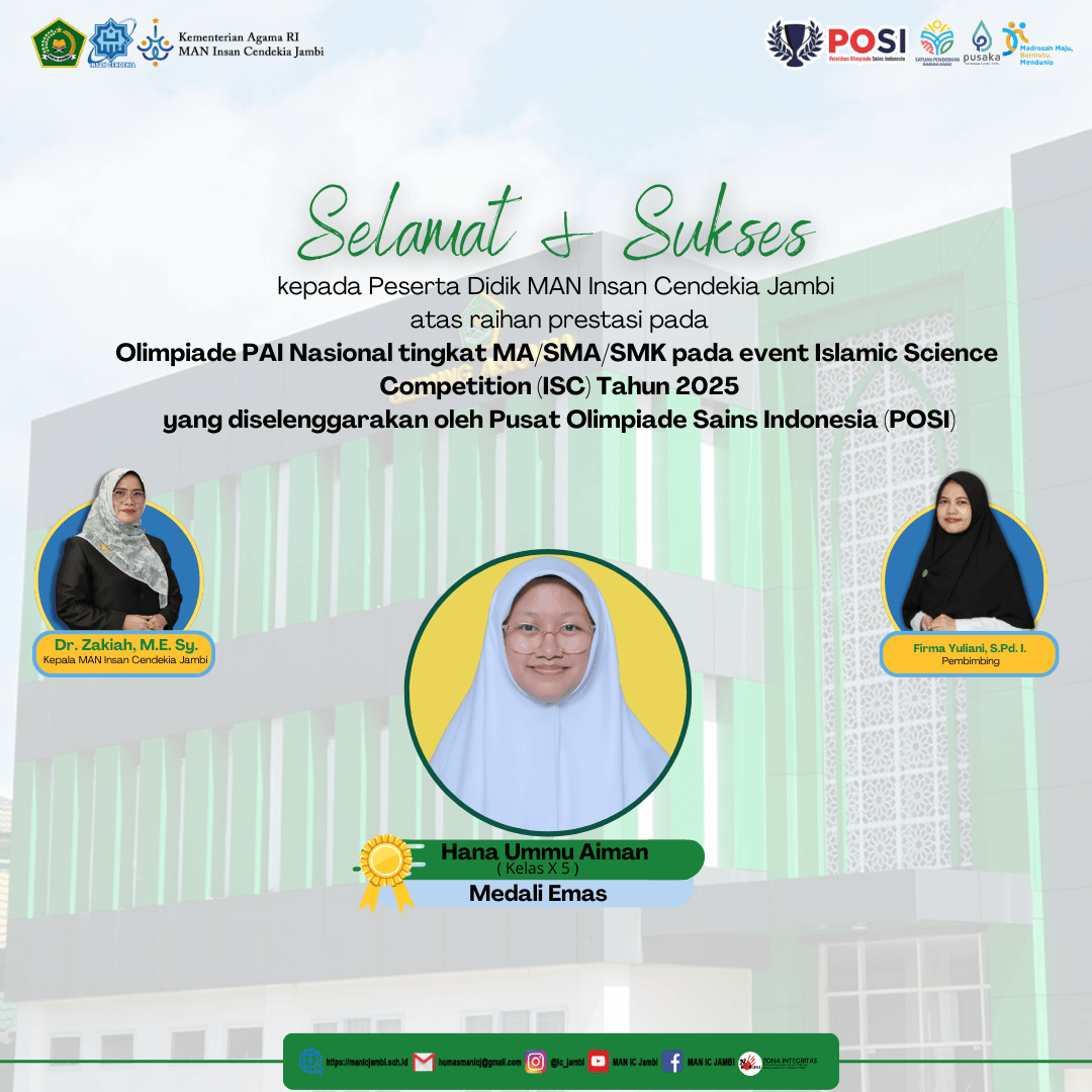 Hana Ummu Aiman Raih Medali Emas di Olimpiade PAI Nasional ISC 2025