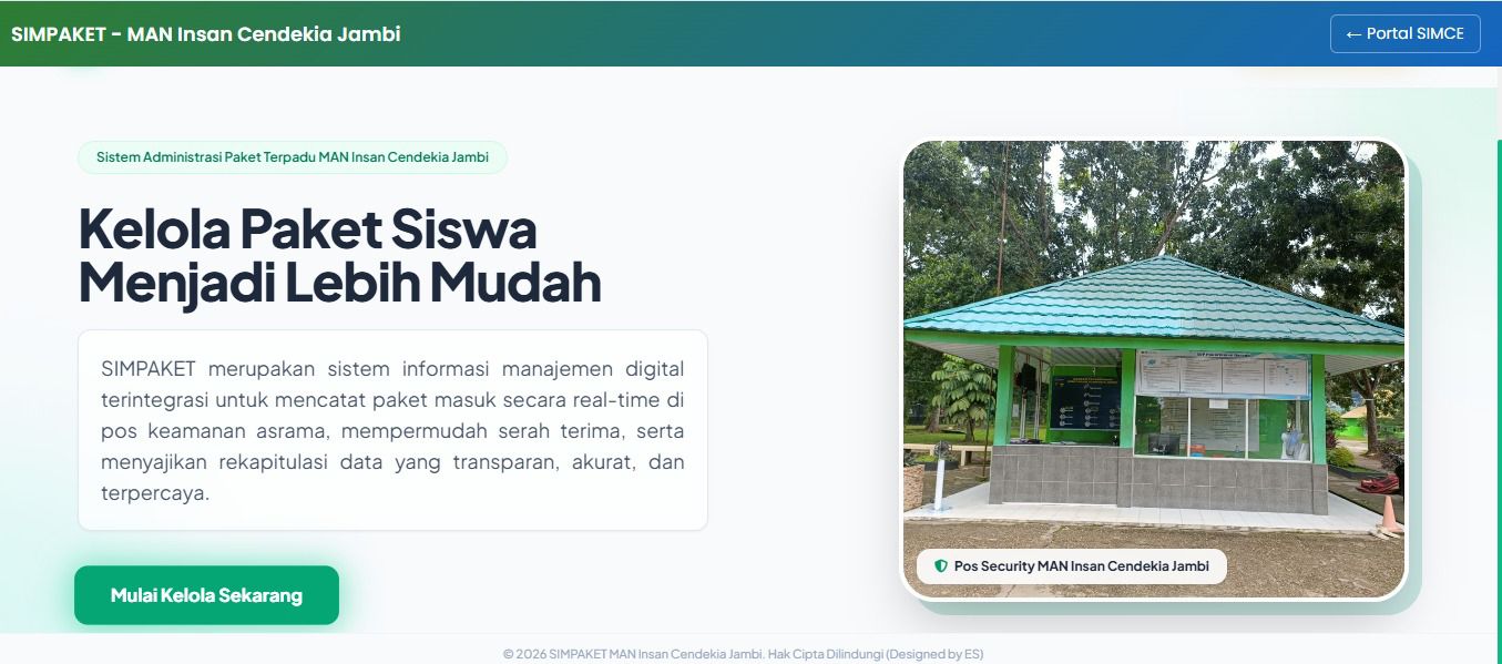 SIMPAKET Dukung ZI Menuju WBK-WBBM, Layanan Penerimaan Paket di MAN IC Jambi Kini Lebih Cepat dan Transparan