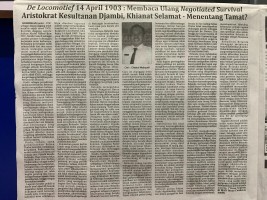 Karya Guru Sejarah MAN IC Jambi Tayang di Jambi Ekspres: Refleksi atas Strategi Bertahan Kesultanan Djambi