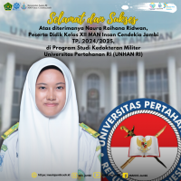 Naura Raihana Ridwan Lolos Kedokteran Militer Unhan, Bukti Kecerdasan dan Ketangguhan Siswa MAN IC Jambi