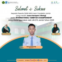 Damar Kharismiaji Raih Juara Harapan 1 Olimpiade Biologi di Ajang International Tarbiyah Championship 2025
