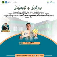 Selamat dan Sukses kepada M Fikhar Azi Wildan Peserta Didik MAN Insan Cendekia Jambi Meraih Juara Harapan 1 Lomba Online Vlog Museum Sigenjei