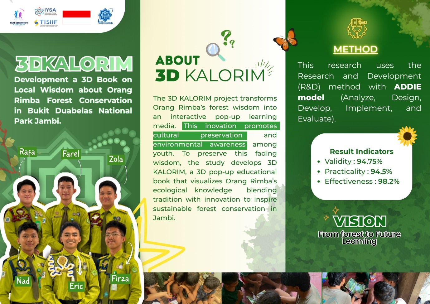 Trifold POP-UP RIMBA: Media Presentasi Inovasi MAN IC Jambi di TISIIF 2026